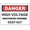 Panduit High Voltage Sign, 7in Height, 10in Width, Polyester PPS0710D75 - alternate 1